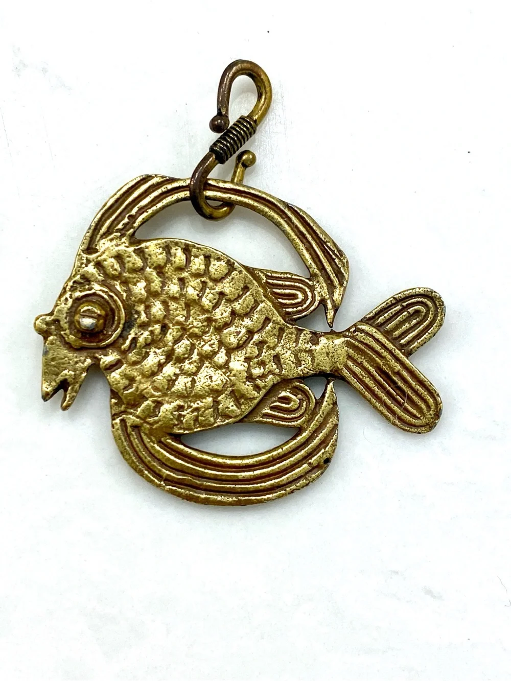 Vintage Antique Gold Fish Accent Charm